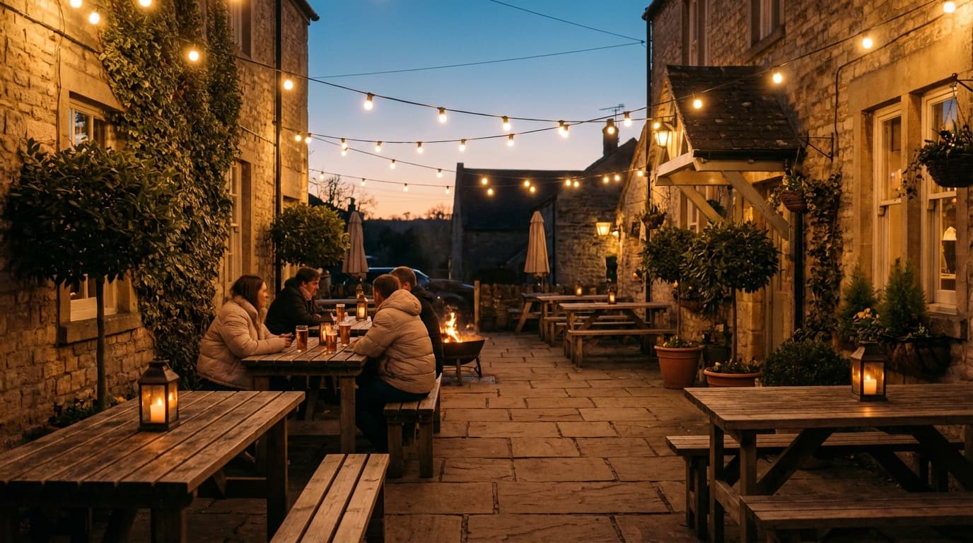 Courtyard in the evening